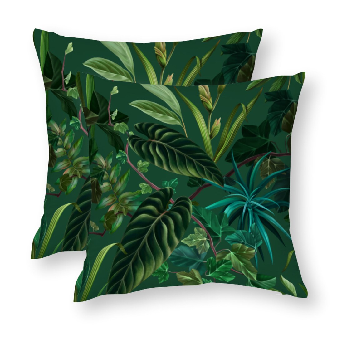 Green Tropical Cushion Covers Decorative Throw Pillow Covers - Etsy