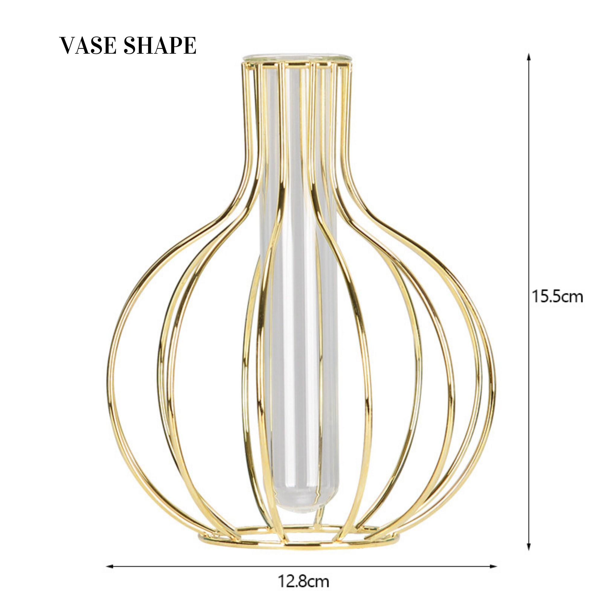 Hydroponic Vases UK Propagation Gold Metal Wire Vase Etsy