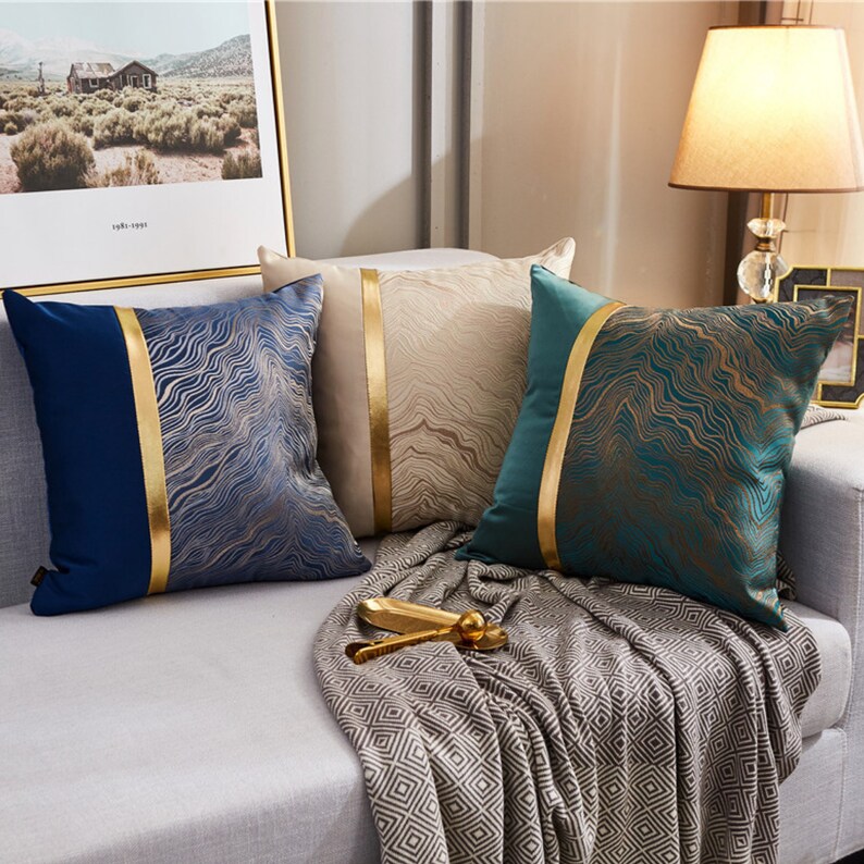 Abstract Cushion Covers 45x45 18x18 Pillow Covers Decorative Etsy UK