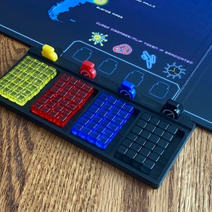 Pandemic Board Game Organizer Tray: opbergruimte voor ziektekubussen met afsluitbaar deksel