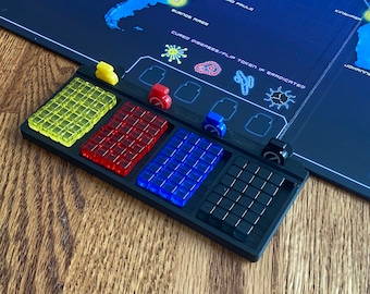 Pandemic Board Game Organizer Tray: Disease Cube Storage with Locking Lid