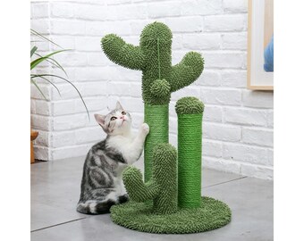 Cat Scratching Post Cactus Etsy