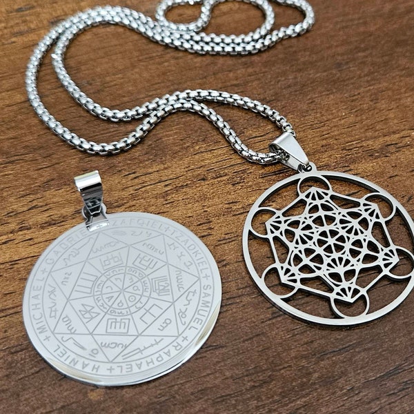 Sacred Geometry, Metatrons Cube pendant, and 7 Archangels protection amulet. Want 15% off when you spend 20? Enter TAKE15 during checkout!