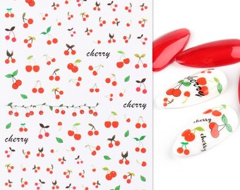Fruit Nail Art Stickers: Self-Adhesive Summer Decals