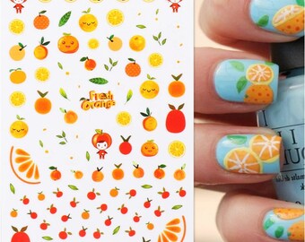 Fruit Nail Art Stickers: Self-Adhesive Summer Decals