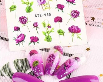Floral Butterfly Nail Art Decals: Spring Summer DIY Decorations