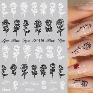 3d Rose/ Flower Nail Charms/ Nail Gem Nail Sticker/ Rhinestone Nail/ 5D  Nail/ Self Adhesive 