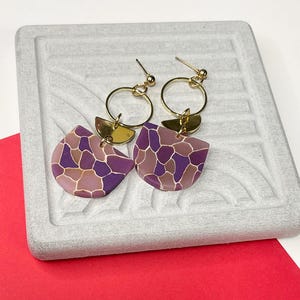 Handmade Marble Polymer Clay Earrings: Lightweight Statement Jewelry