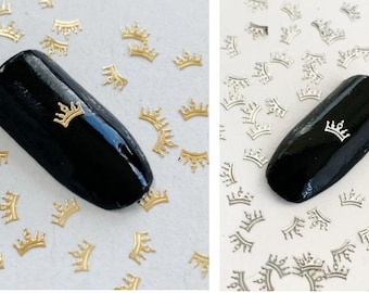Gold/Silver Crown Nail Charms: Retro Manicure Tool (10/20/50 Pieces)