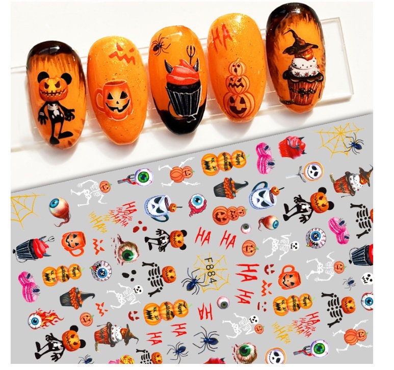 BOVN Nail Stickers For Women And Kids, 12 Sheets 3D DIY Nail Art Decoration Set Including Fruits Nail Decals Woman Kids Girls