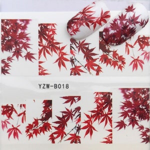 thumbnail image 2 of Winter Autumn Trees Branches Nail Art Water Decals - Multi-Colored Matte Transfers (Style 641) 2 of 5