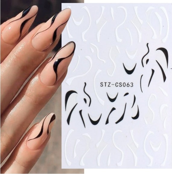 nail art strip line nail design pop glitter nails AI Generated 33531002  Stock Photo at Vecteezy