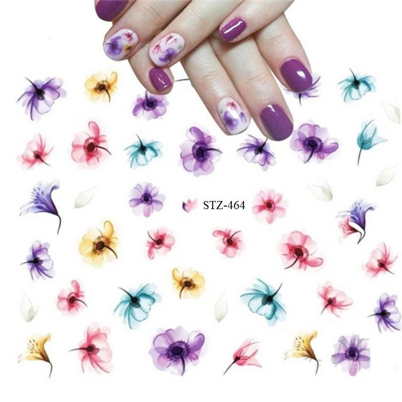 Nail Art Water Decals Nail Stickers Water Effect Flowers - Etsy