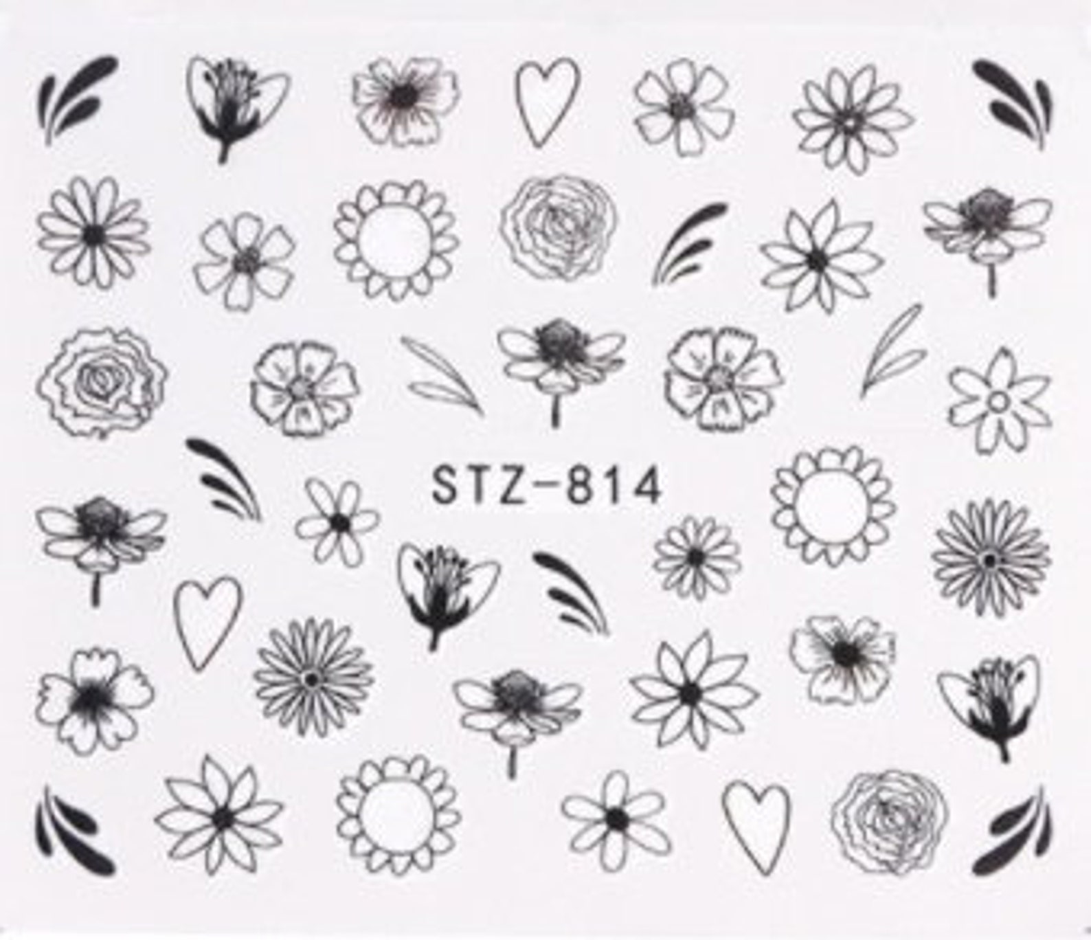 Nail Art Water Decals Nail Stickers Nail Art Floral Stickers Etsy