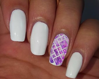 Stained Glass Nail Stencils: Patterned Nail Art Vinyls (#NS017)