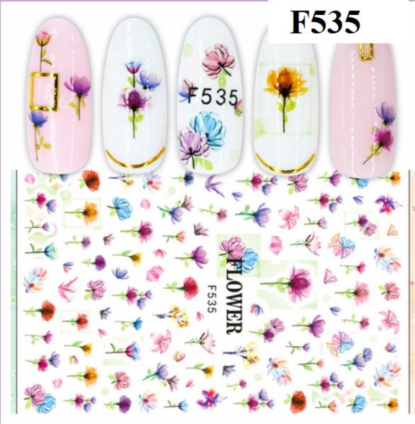 Nail Art Decals Selfadhesive Stickers Spring Summer Pastel Etsy