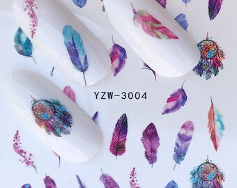 Black Tree Nail Art Water Decals - Spring Summer Nail Designs (STZ 641