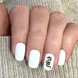 Chinese Dragon Decals Nail Stickers, Water Slide Nail Decals, Nail Tattoos Nail Art Water Decals Nail Transfer Sticker Nail Wraps