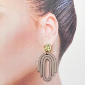 Handmade Polymer Clay Floral Earrings: Plant Lover Gift