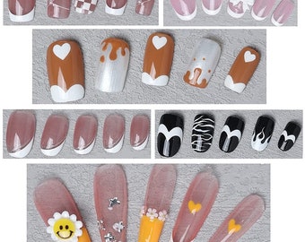 French Tip Nail Art Stickers: 3D Geometry Lines, Self-Adhesive Decals