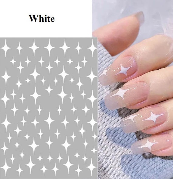 Four Point Stars Mini Vinyl Nails Stickers/airbrush Stencil Sheet