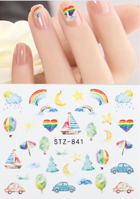 Miss Lucy Abstract Minimalist Line Art Nail Decals - Caught You Looking
