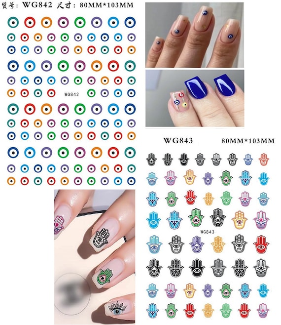 6 Blatt 3D Nagelaufkleber Set – Selbstklebende Nagelsticker Mit Graffiti, Smileys & Abstrakten Designs Für Maniküre