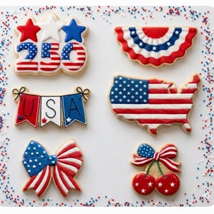 USA 250 July 4 Cookie Cutter – 3D Printable STL Files – 7 Sizes (Digital Download)