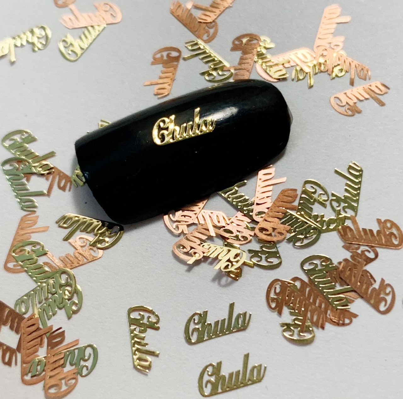 Gold Spanish Chula Cute Letters Nail Decals Words Nail Decals - Etsy