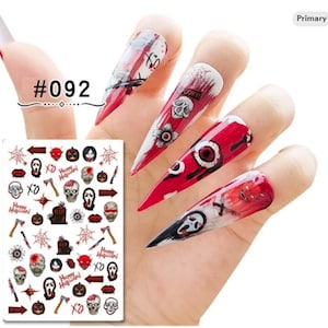 Halloween 3D Skull Ghost Nail Stickers: DIY Nail Art Decals