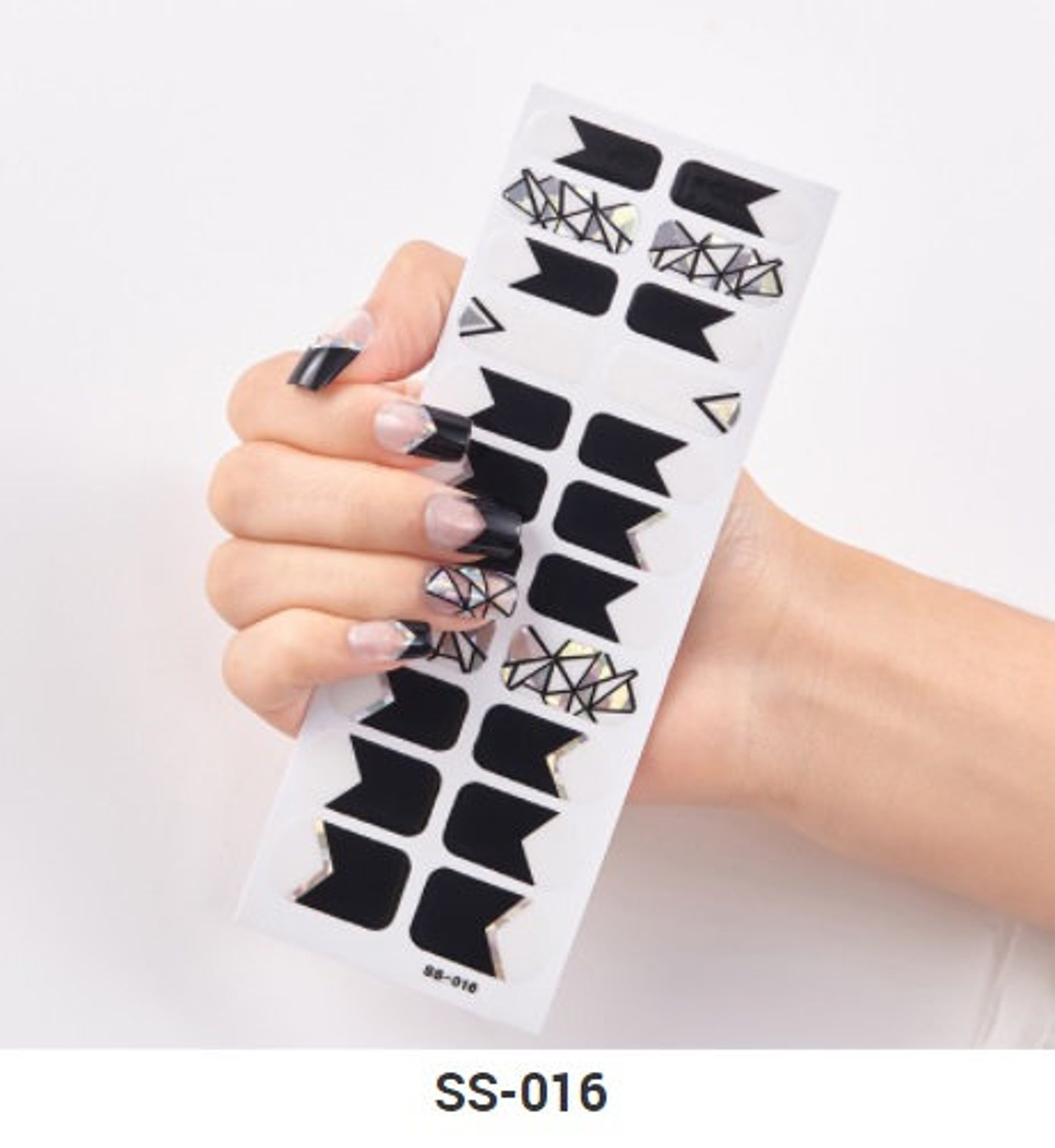 Nail Art Stickers Self Adhesive Nail Polish Wraps 22 Pcs Nails Etsy UK