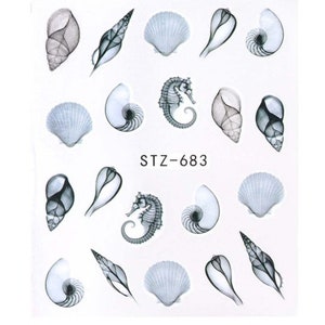 Nail Art Water Decals Nail Stickers Nail Art Sea Shells Sea Houses