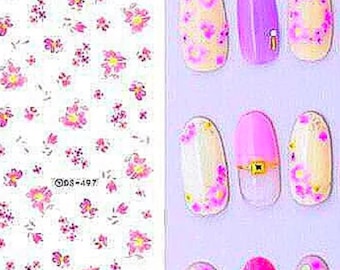 Cherry Blossom Nail Art Decals: Spring Flower Water Transfers (DS497)