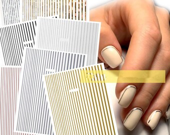 3d Design DIY Tips Manicure Nail Art Sticker Stripe Stickers Strip Tape Nail Art Adhesive Foil Decals Line nail art Sticker