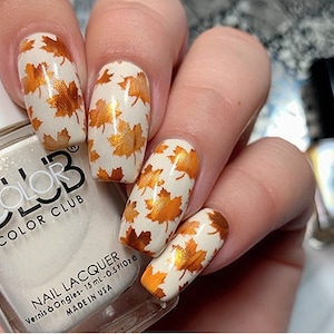 Fall Leaves Stencils for Nails, Autumn Fall Thanksgiving Nail Stickers, Leaf Nail Stencils, Nail Art, Nail Vinyl #NS019