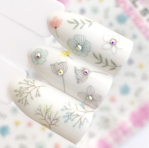 Nail Art Decals Self-adhesive Stickers Spring Summer Pretty - Etsy