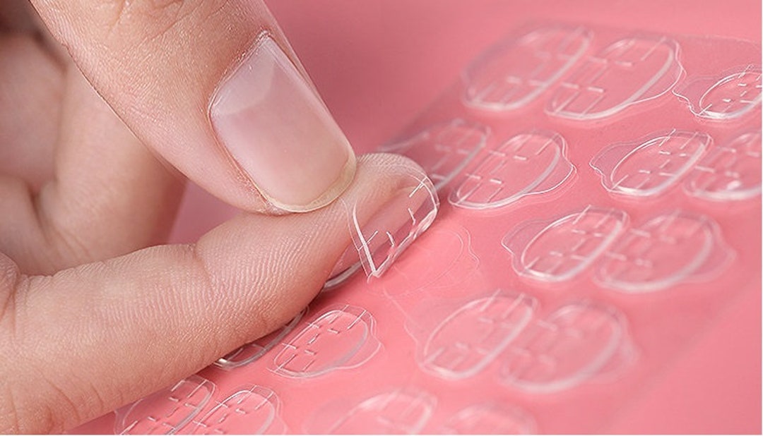 Nail Adhesive Tabs Set de 24 pestañas de gel de pegamento / - Etsy España