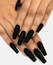 Black Matte Coffin  | Glue On Nails | Long Coffin | Stiletto | Square | Press On Nails| Fake Nails Glue On 10 Pc Set 