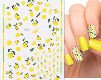 Fruit Nail Art Stickers: Summer Lemon Decals