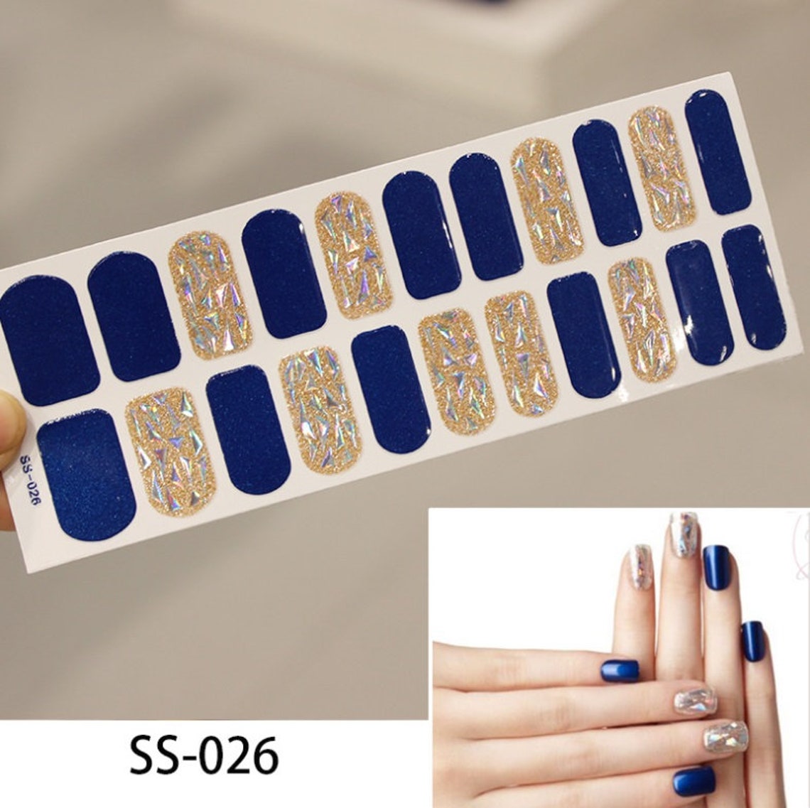 Nail Art Stickers Self Adhesive Nail Polish Wraps 22 pcs Nails Etsy