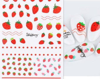 Fruit Nail Art Decals: Summer Self-Adhesive Stickers