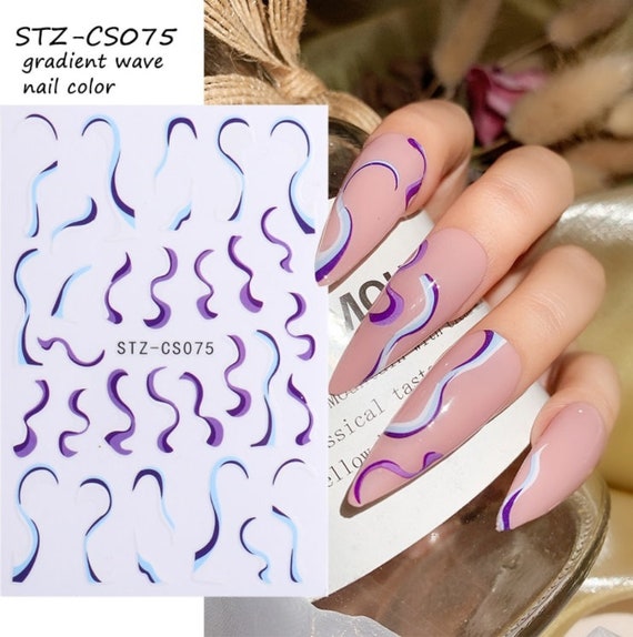 Unique Beauty & Style - You don't need long nails to be able to go wild  with nail art 😍✨ This abstract line design will give you a simple yet  alluring effect