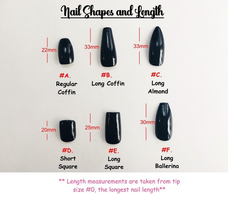 Press on Nails Sizing Sample Pack Nail Sizing Kit Full Etsy