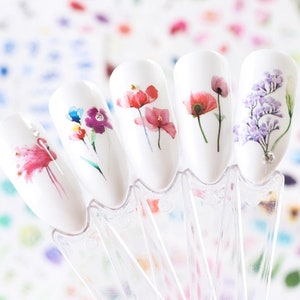 Nail Art Water Decals Nail Stickers Nail Art Floral Stickers Nail Designs Transfer Nail Wraps