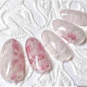 Nail Art Decals Self-Adhesive Stickers Spring Summer Cherry Blossom Pink Flower Leaf Bloom Strips DIY Nail Art Decal (H396)