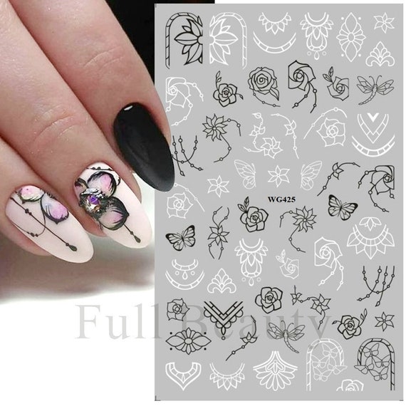 Wrapables Holographic Nail Stickers Metallic Letters, Numbers & Patterns  (24 sheets), 24 sheets - Kroger