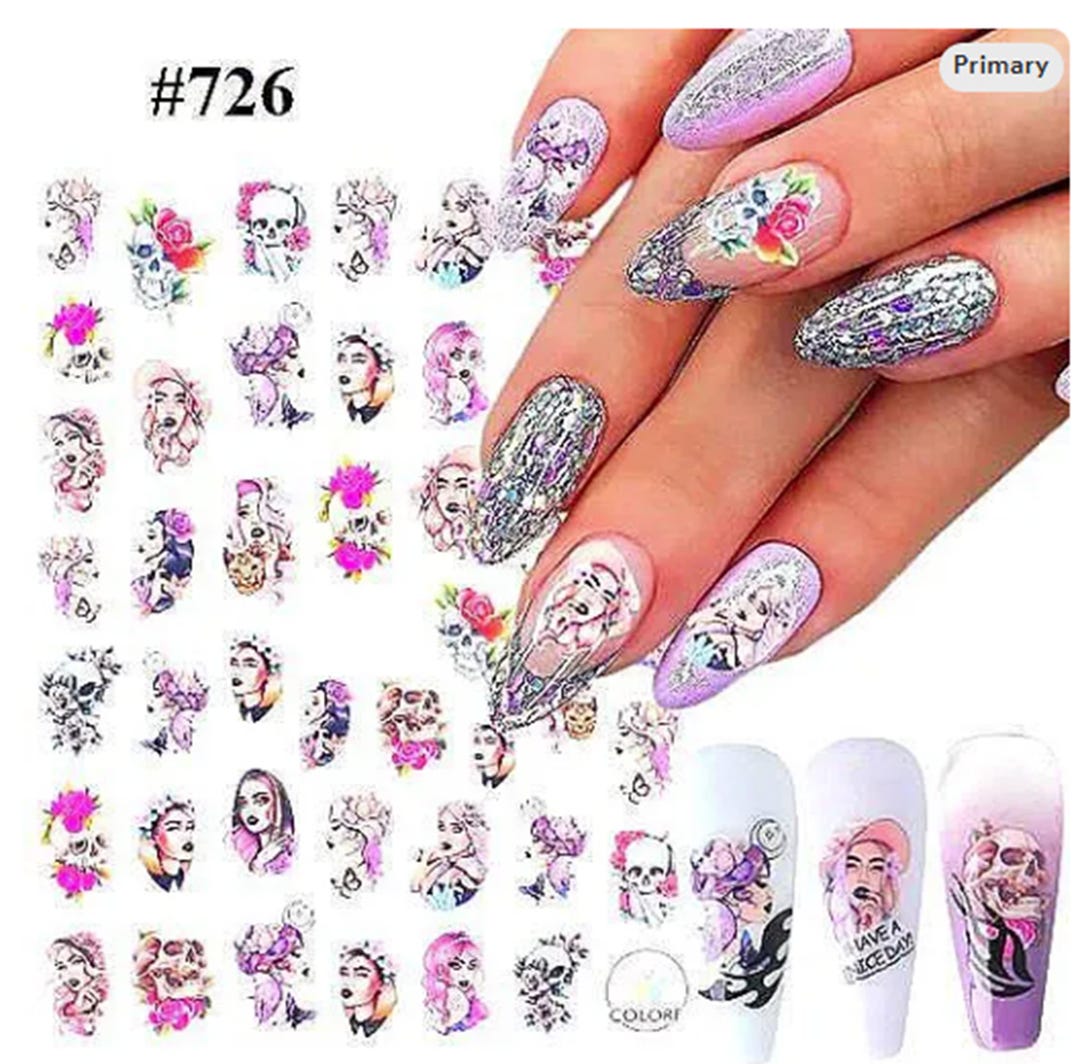 Stickers 3D Pour Ongles Décalcomanies Nail Art - Lot F263, Neuf, Chine
