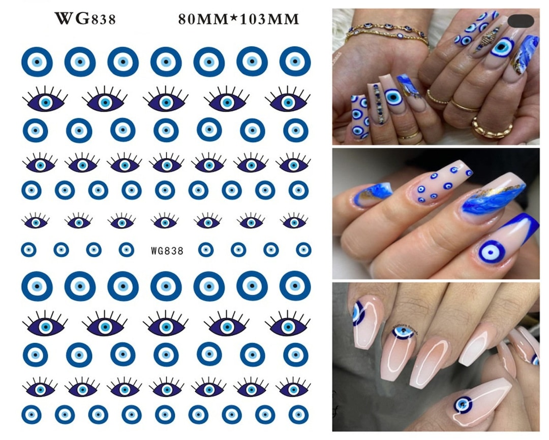 Evil Eye Nail Stickers for Nail Art 3D Selfadhesive Witch Etsy