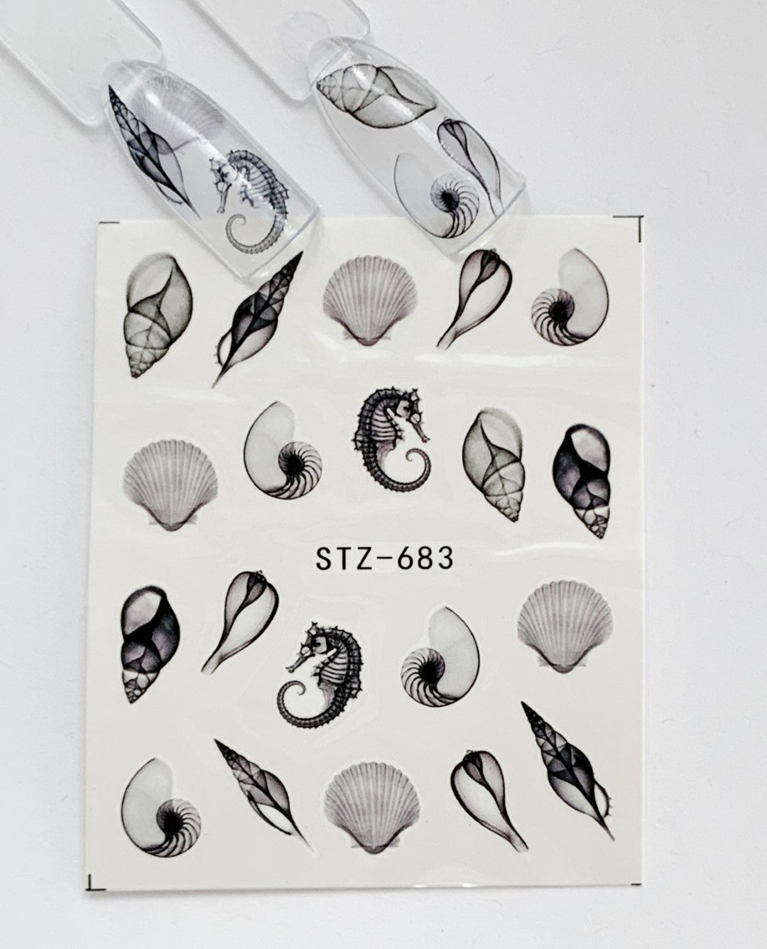 Nail Art Water Decals Nail Stickers Nail Art Sea Shells Sea Houses