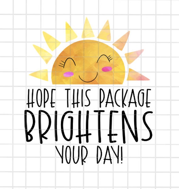 Hope This Package Brightens Your Day 15 pc. Shipping Labels Etsy